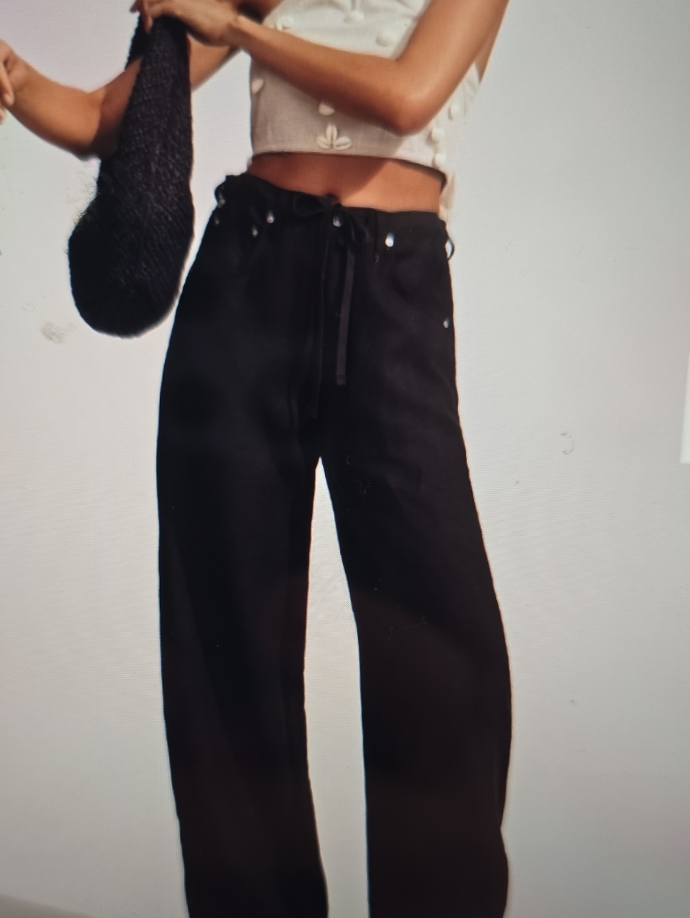 Citizens Of Humanity Bryan Wide-Leg Drawstring Linen Pants 25